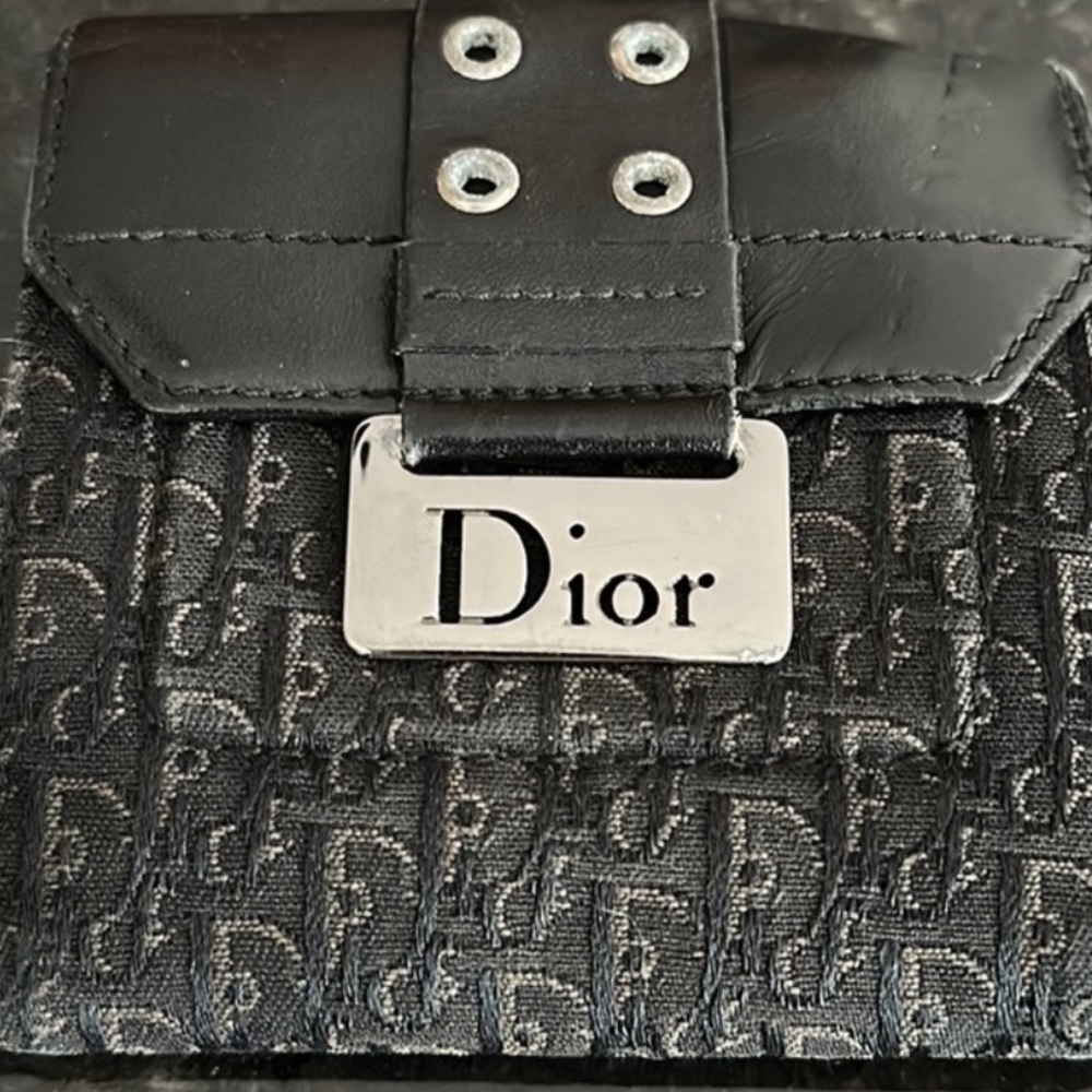 Christian Dior Black Compact Wallet